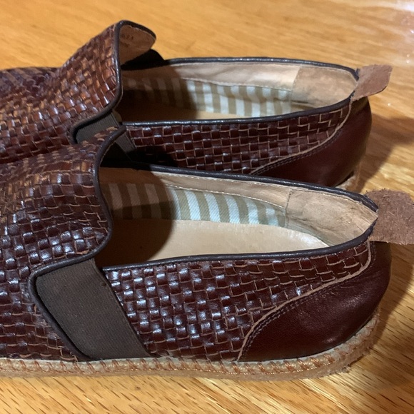 BEAUTIFUL WARFIELD & GRAND ESPADRILLES SZ 9.5 LEATHER UPPER & LINING ARBOR BROWN - Picture 3 of 7